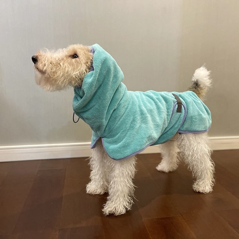 Pet Dog Cat Bathrobe Fine Fiber Absorbent Full Wrap Quick Drying Bathrobe