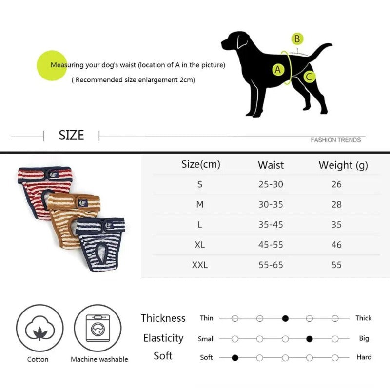 Reusable Pet Dog Diaper Physiological Pants Washable Female Dog Panties