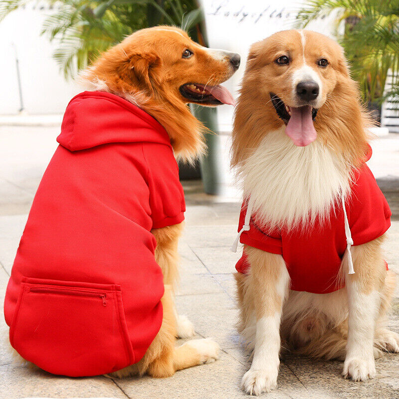 Pet Dog Hoodie Clothes Hooded Jacket Coat Windproof Apparel With Zipper
