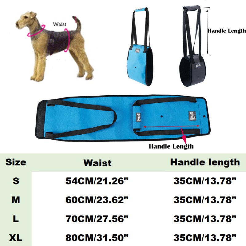 Pet Dog Lift Support Harness With Handle