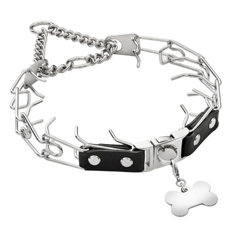 Pet Dog Training Collar Adjustable Length Stimulation Stainless Steel Training Dog Collar