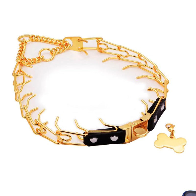 Pet Dog Training Collar Adjustable Length Stimulation Stainless Steel Training Dog Collar