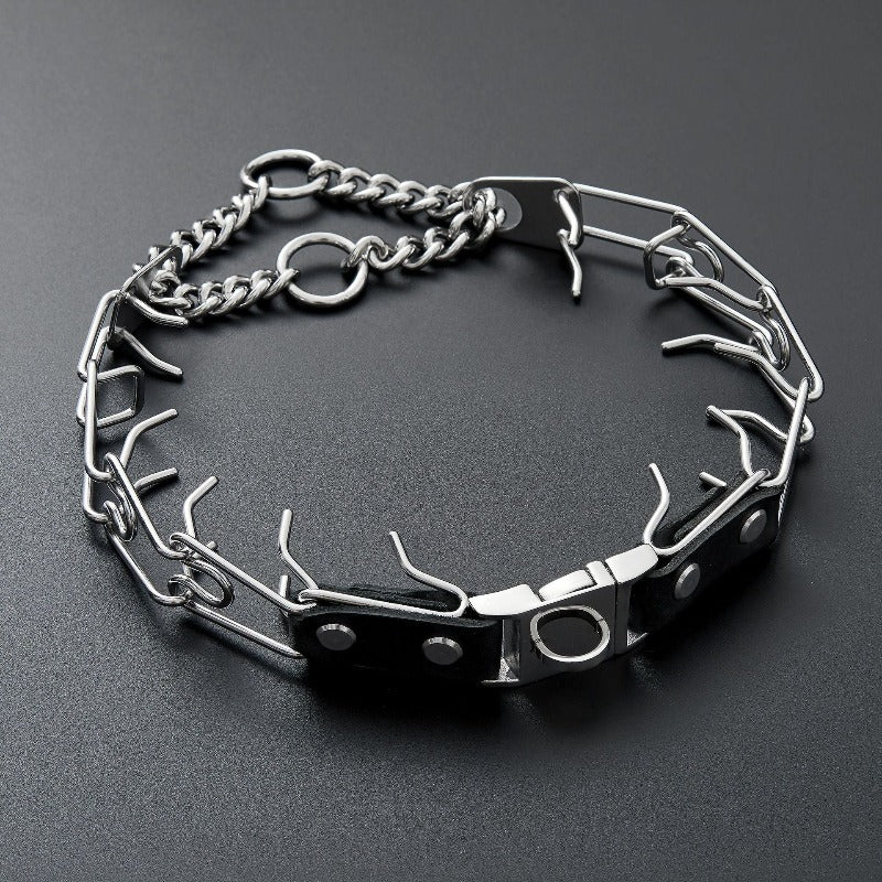 Pet Dog Training Collar Adjustable Length Stimulation Stainless Steel Training Dog Collar