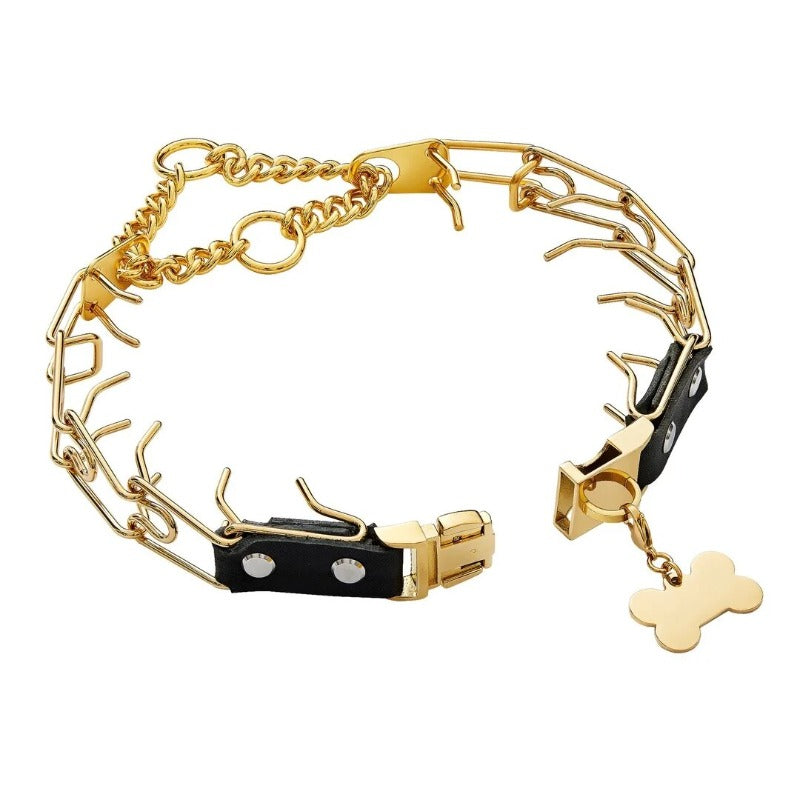 Pet Dog Training Collar Adjustable Length Stimulation Stainless Steel Training Dog Collar