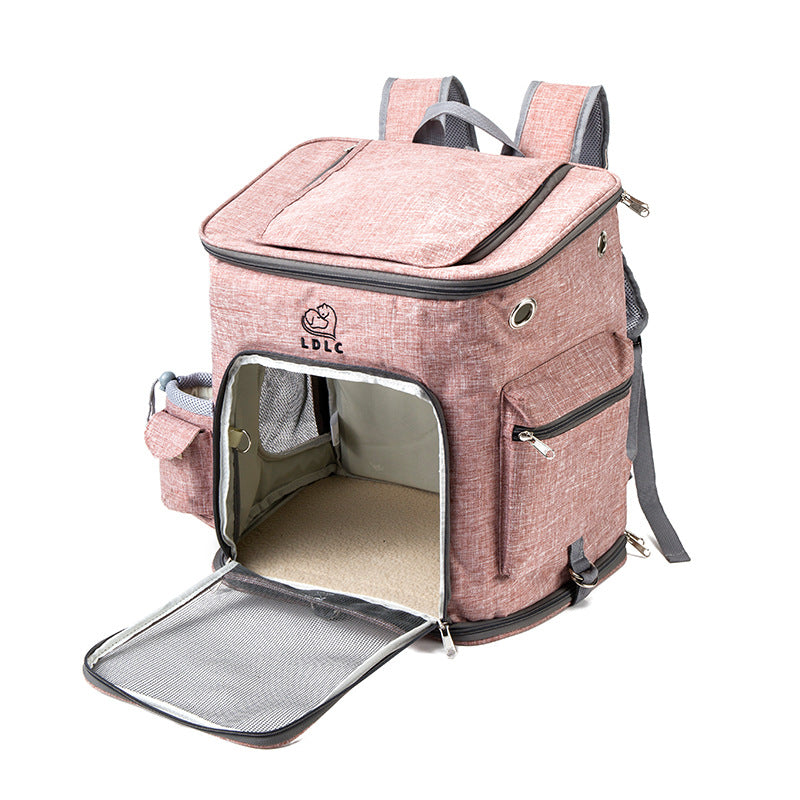 Pet Go Out Backpack Foldable Cat Dog Luggage Travel Bag Detachable Cat Backpacks