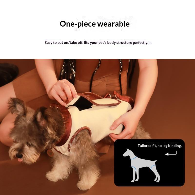 Pet Sling Carrier 900D Canvas Crossbody Dog Lift Harness with Leash For Small Dogs