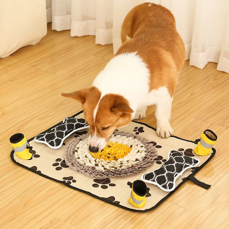 Pet Sniffing Mat Puzzle Hhiding Food Training Olfactory Mat