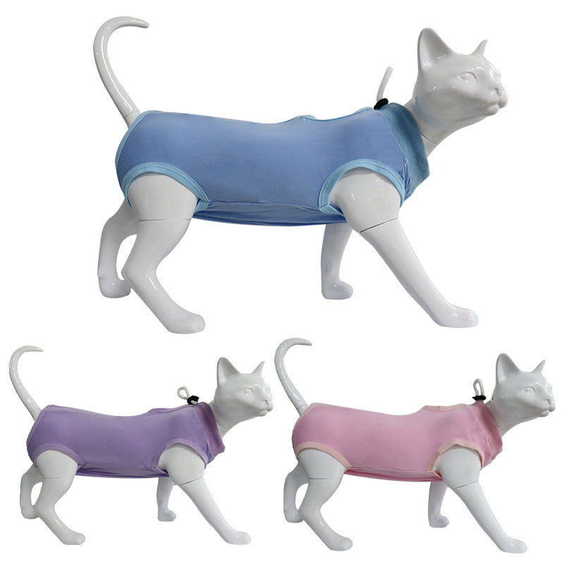 Pet Vest Cat Recovery Suit Jumpsuit Lock After Surgery Wear Vest