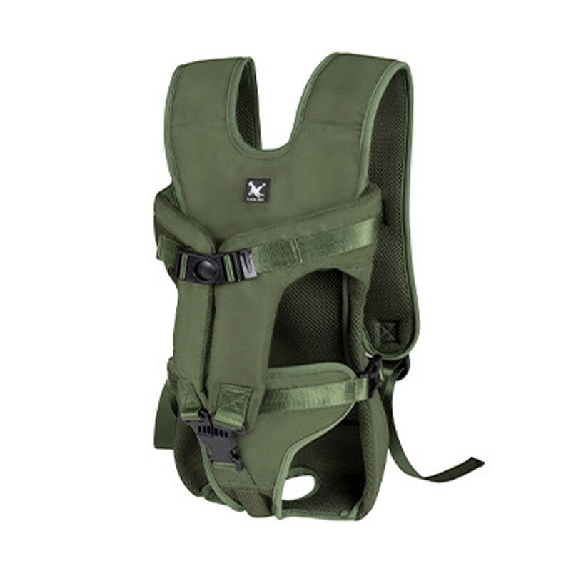 Portable Dog Carrier Adjustable Front Facing Double Shoulder Backpack