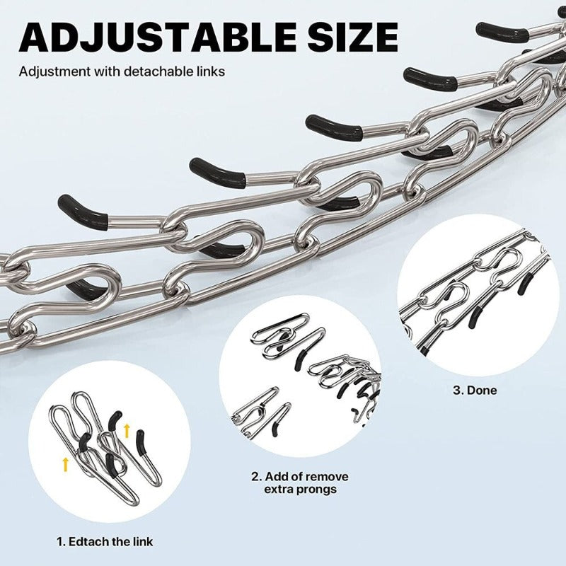 Adjustable Detachable Links Stainless Steel Metal Dog Prong Collar