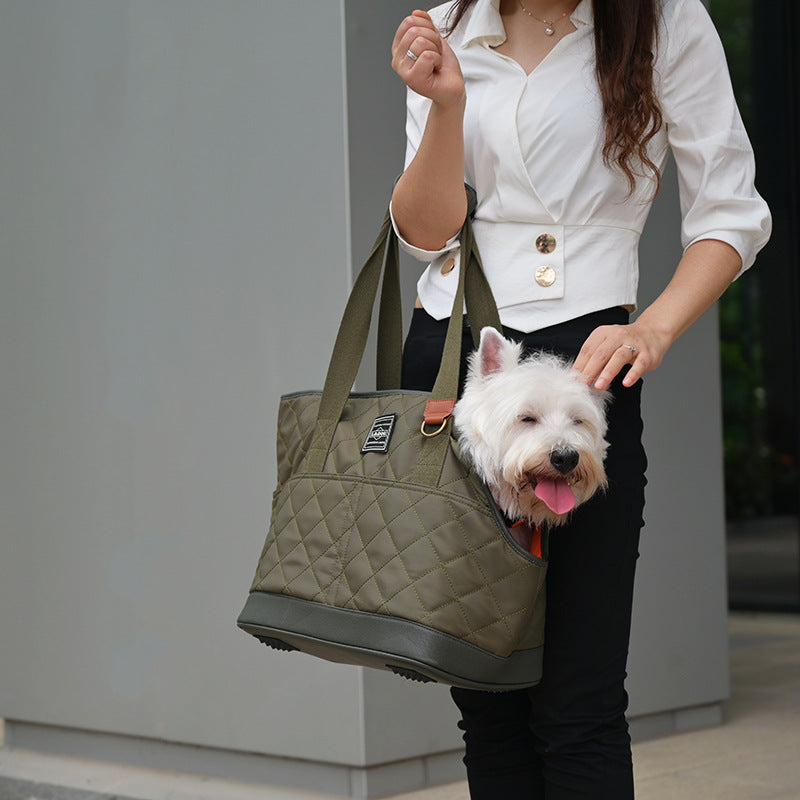 Dog Carrier Bag Portable One-shoulder Dog Bag With Mat