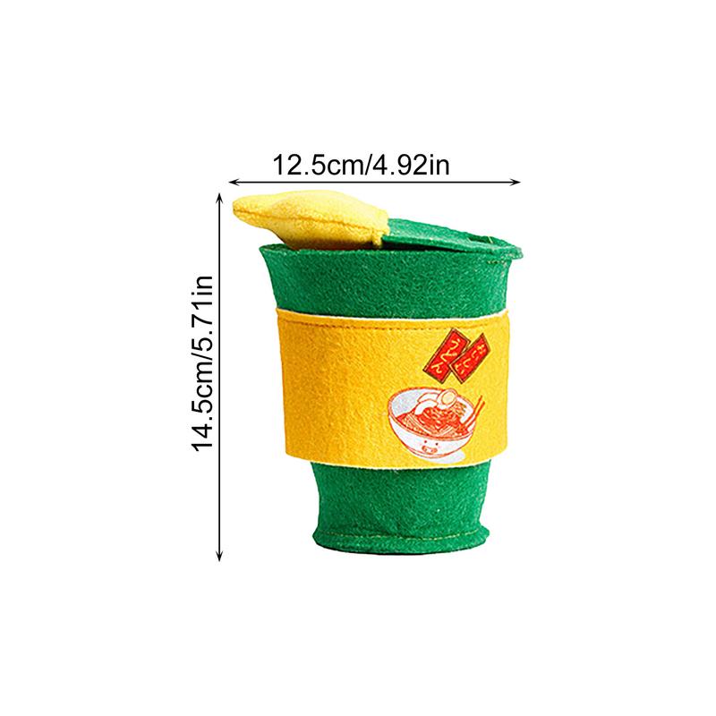Ramen Noodles Dog Toy Bite-Resistant Plush Food Hide And Sniff Toy