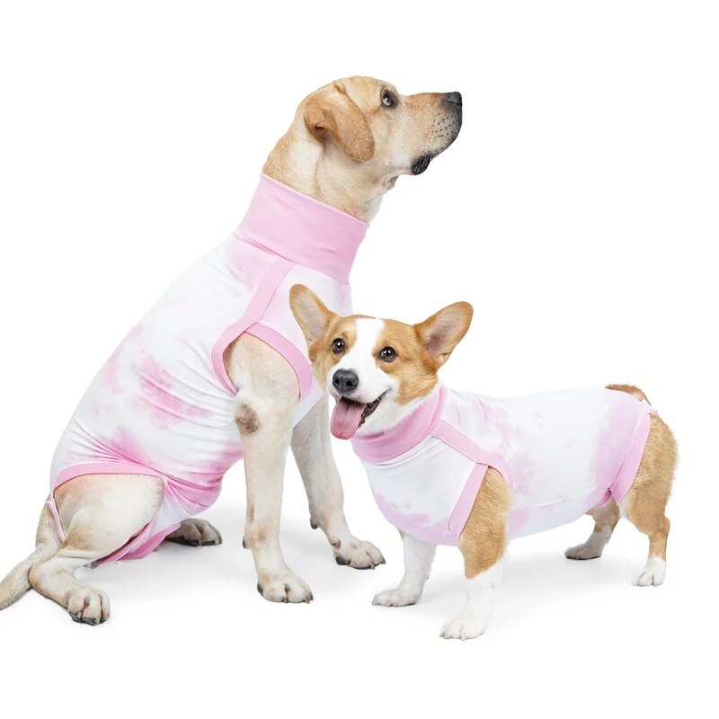 Recovery Suit for Dogs Tie-Dyed After Surgery Professional Pet Recovery Shirt