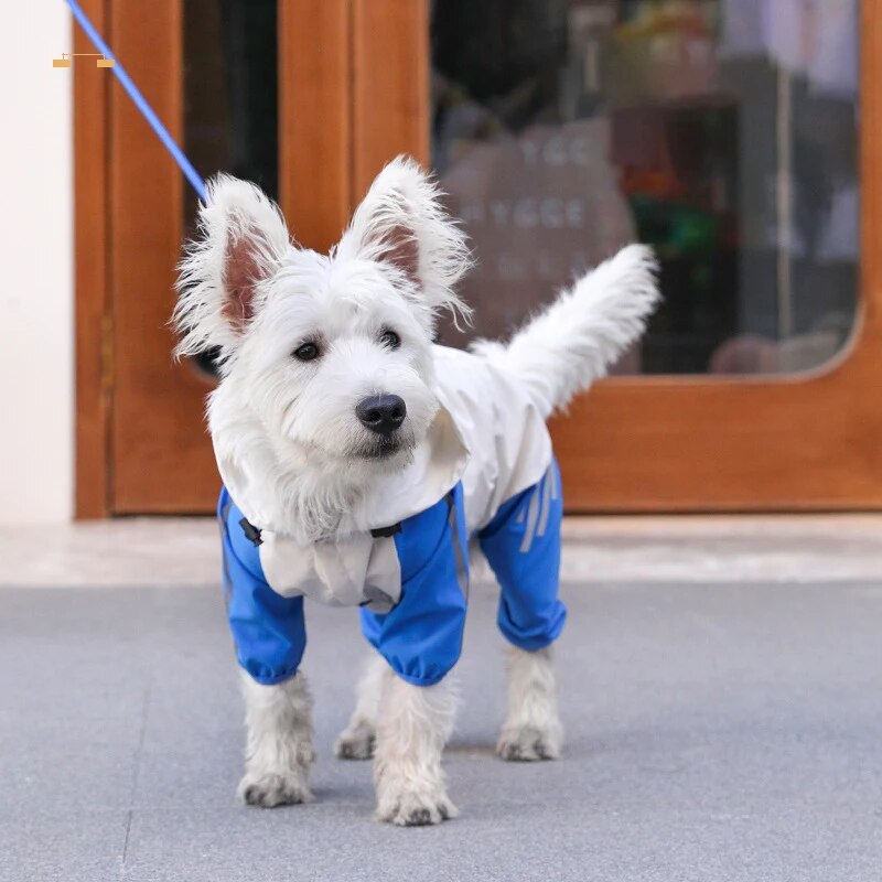 Reflective Dog Raincoat Waterproof Pet Jumpsuit Clothes