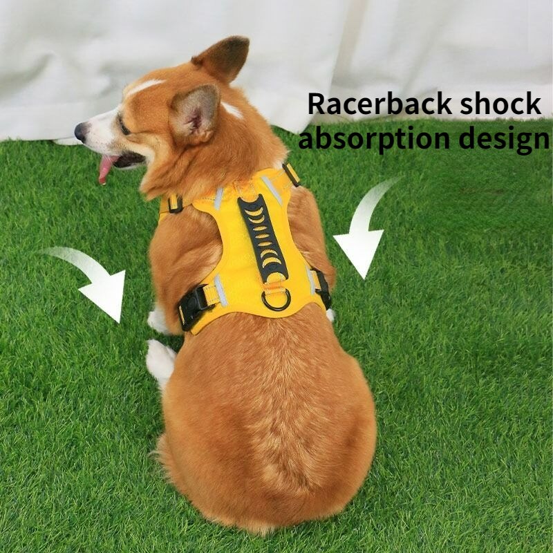 Reflective Pet Dog Harness Vest And Adjustable Dog Leash Set