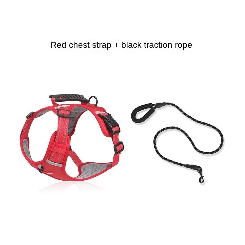 Reflective Pet Dog Harness Vest And Adjustable Dog Leash Set