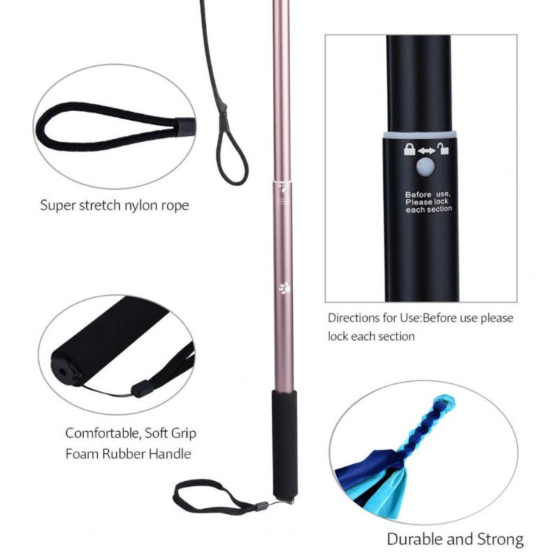 Dogs Flirt Lure Pole Stick Dog Extendable Teaser