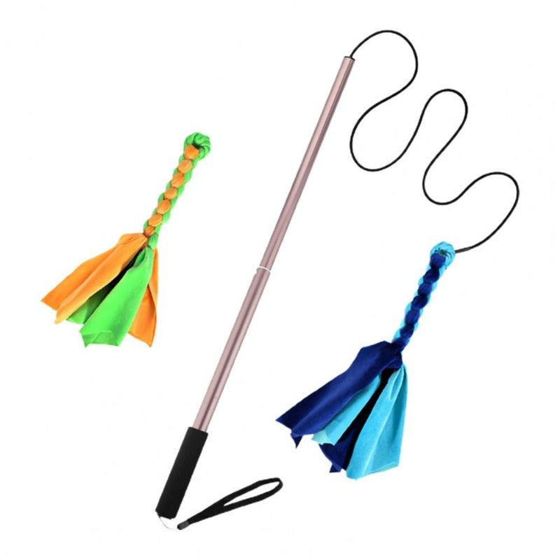 Dogs Flirt Lure Pole Stick Dog Extendable Teaser