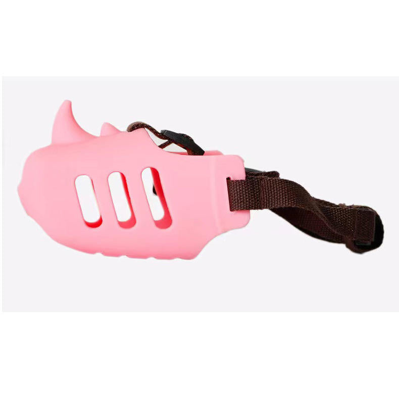 Silicone Pet Mouth Cover Soft Breathable Dog Safe Muzzle With Adjustable Straps