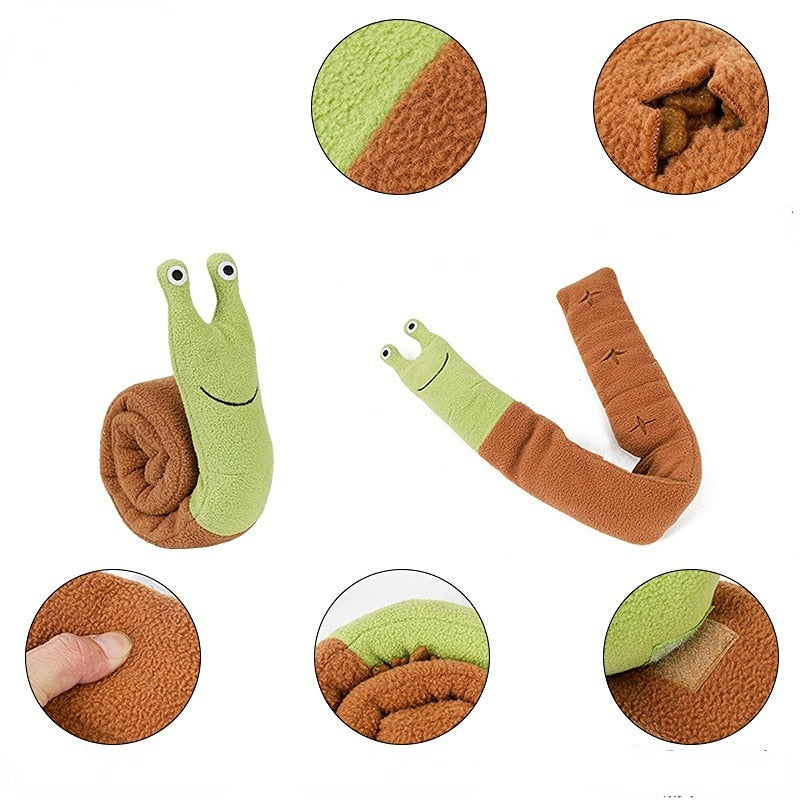 Snail Shape Pet Dog Toy Fleece Dog Mat Dog Interactive Toy