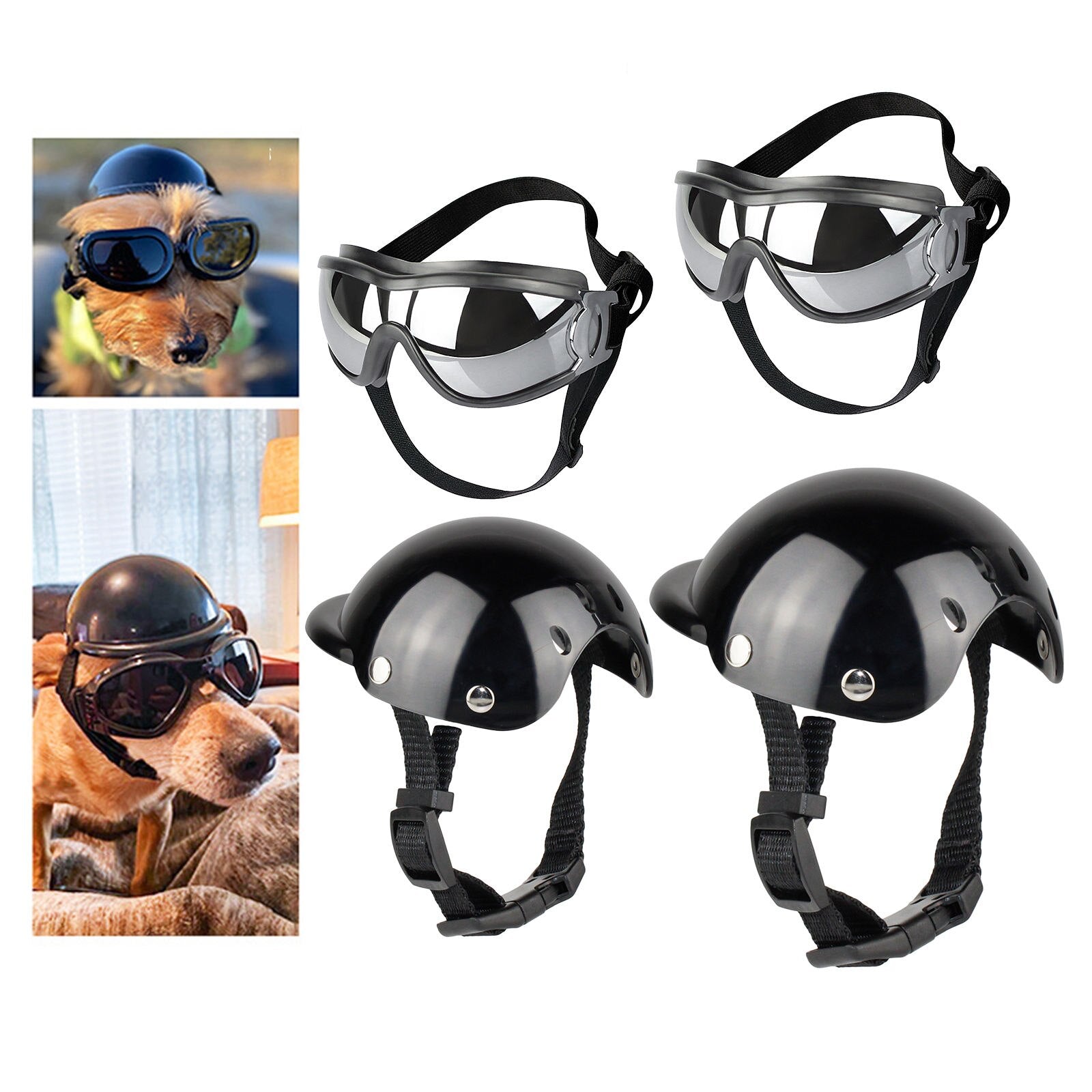 Summer Dog Hat Motorcycle Helmet with Sunglasses