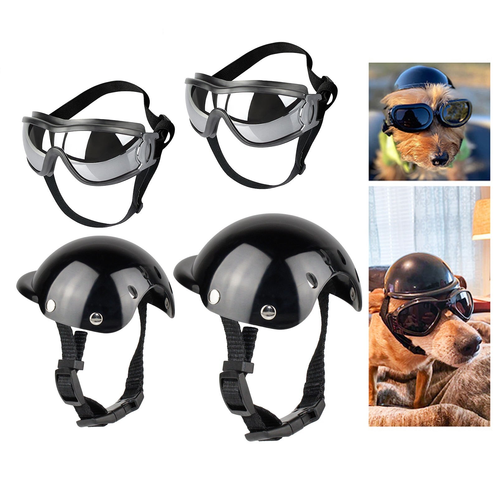 Summer Dog Hat Motorcycle Helmet with Sunglasses