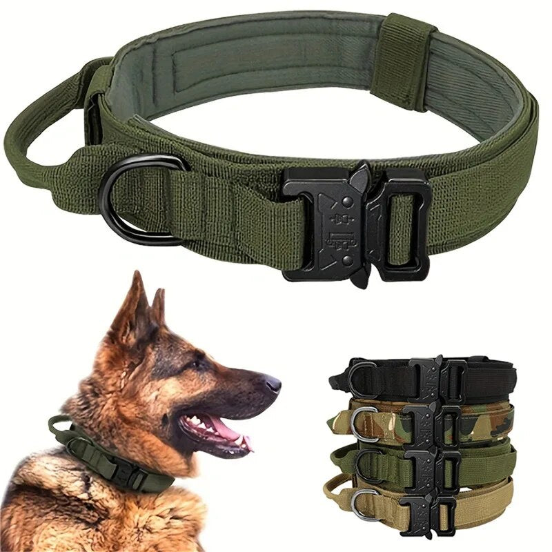 Tactical Pet Dog Collar Military Adjustable Duarable Nylon Padded