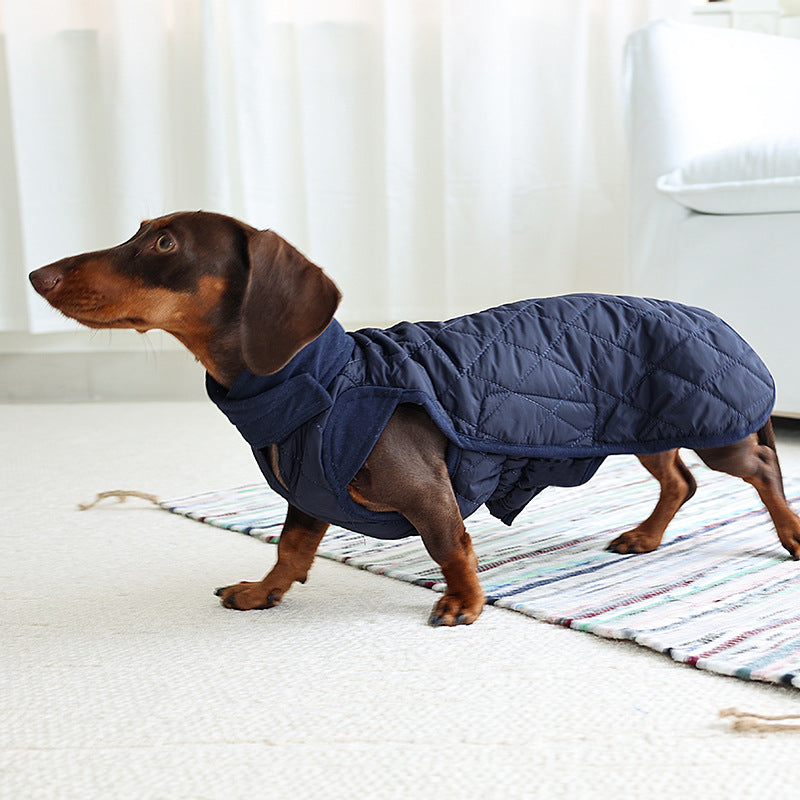 Warm Autumn And Winter Dog Coats Short-legged Dog Cotton Coats With Hoodies Pet Clothing Supplies