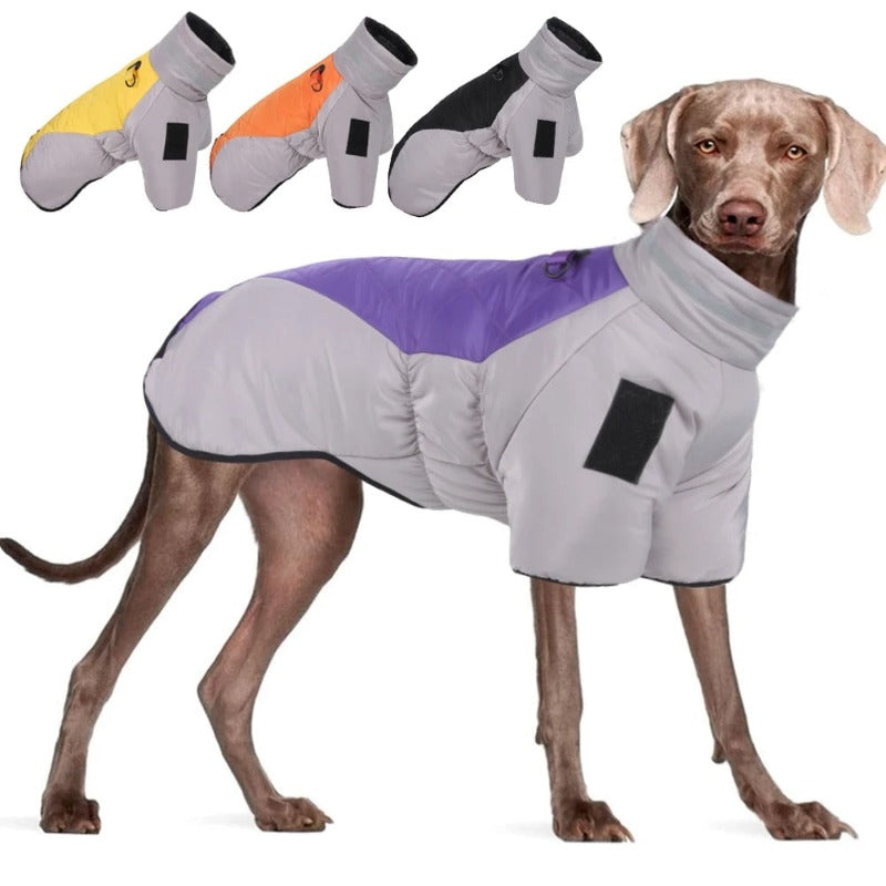 Dog Winter Coat Dog Outerwear Cotton-Padded Jacket Warm Turtleneck Dog Jacket