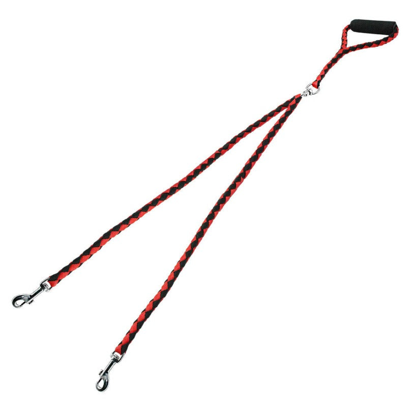Two Dogs Nylon Tangle Free Dual Pet Dog Double Leash