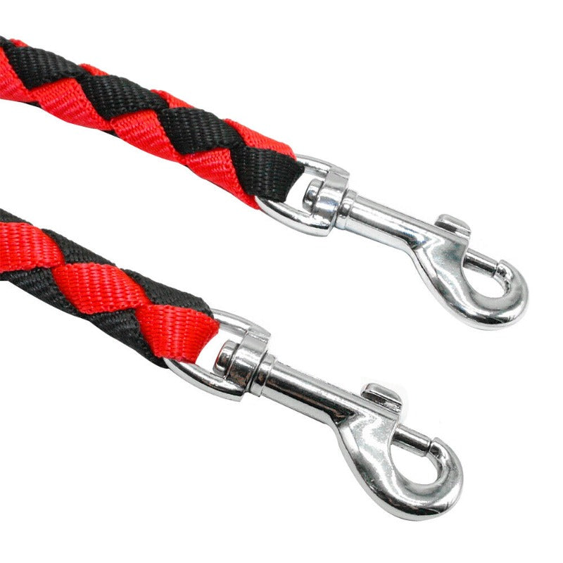 Two Dogs Nylon Tangle Free Dual Pet Dog Double Leash