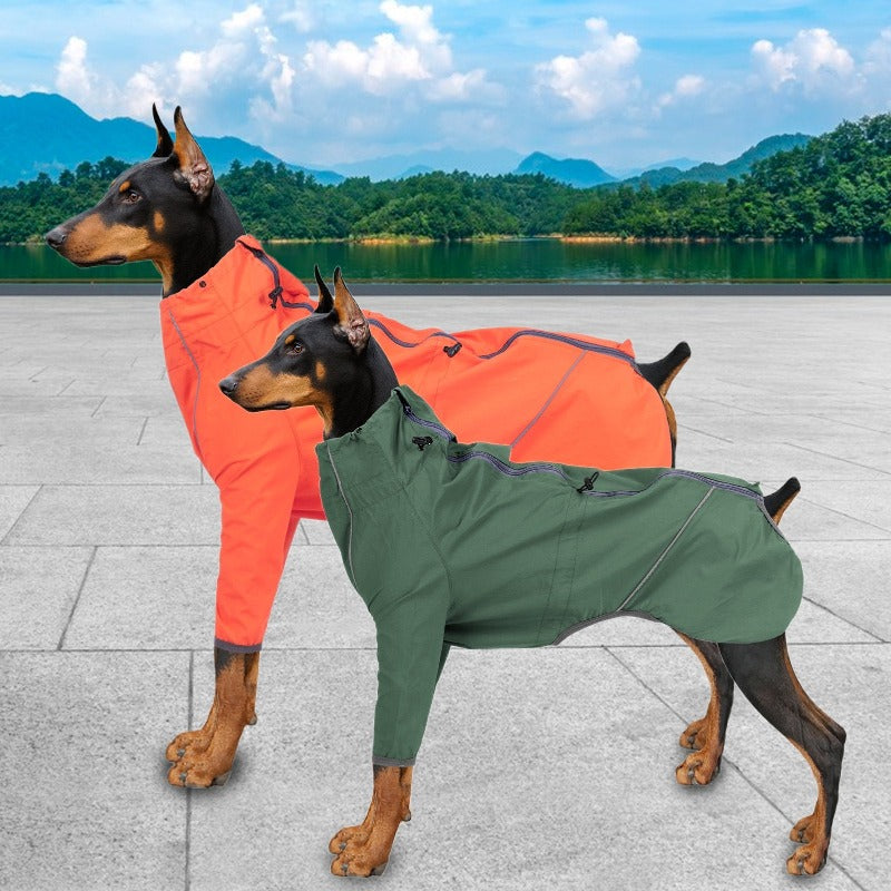 Pet Dog Jacket Reflective Windproof Outdoor Jackets for Small Large Dogs Waterproof Dog Snowsuit Adjustable Back Zipper Pet Rain Coat Supplies