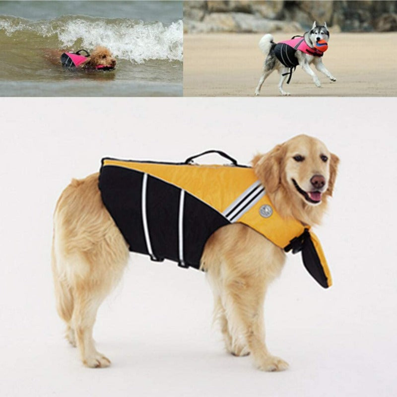 Reflective Big Dog Life Jacket Dog Swim Supplies Pet Swimwear Clothes Vest Adjustable Pet Dog Life Jacket for Small Medium Large Dog
