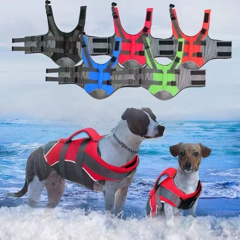 Pet Dog Life Jacket Vest Portable Breathable Swimwear Pet Dog Swimming Suit