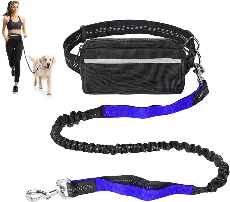 Hands Free Reflective Dog Leash with Waist Zipper Pocket