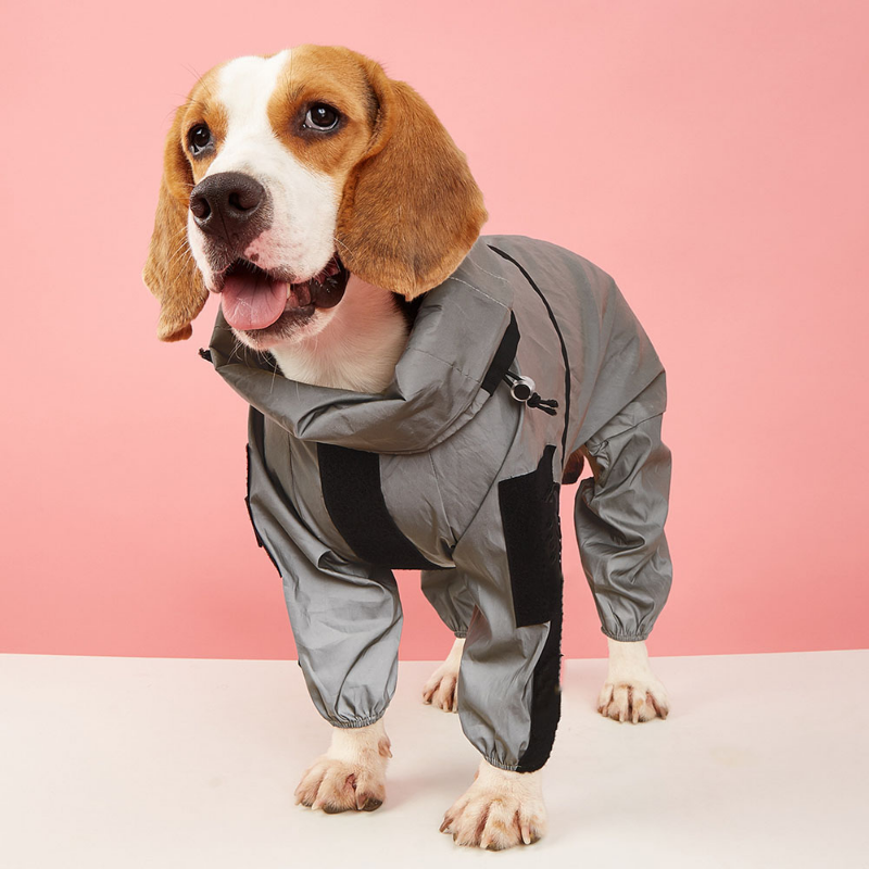 Full Body Reflective Dog Raincoats With Hood