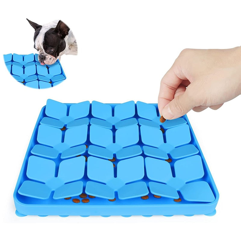 Dog Cat Slow Food Bowl Pet Dog Feeding Bowl Silicone Dog Feeding Licking Mat Dog Healthy Slow Food Feeder Bowl Mat