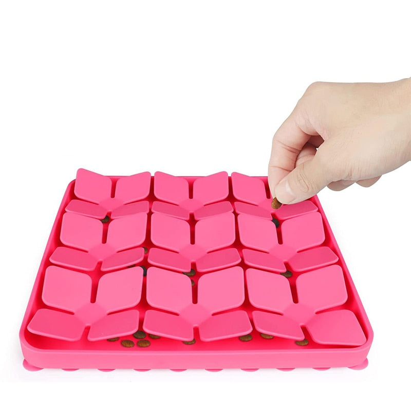 Dog Cat Slow Food Bowl Pet Dog Feeding Bowl Silicone Dog Feeding Licking Mat Dog Healthy Slow Food Feeder Bowl Mat