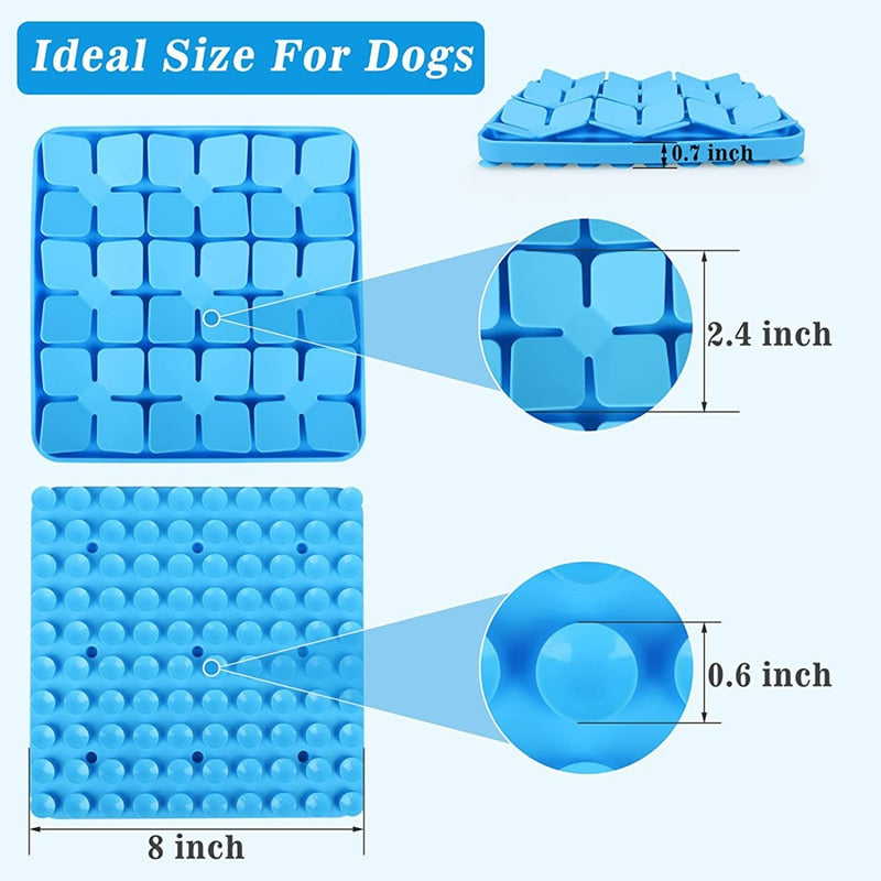 Dog Cat Slow Food Bowl Pet Dog Feeding Bowl Silicone Dog Feeding Licking Mat Dog Healthy Slow Food Feeder Bowl Mat