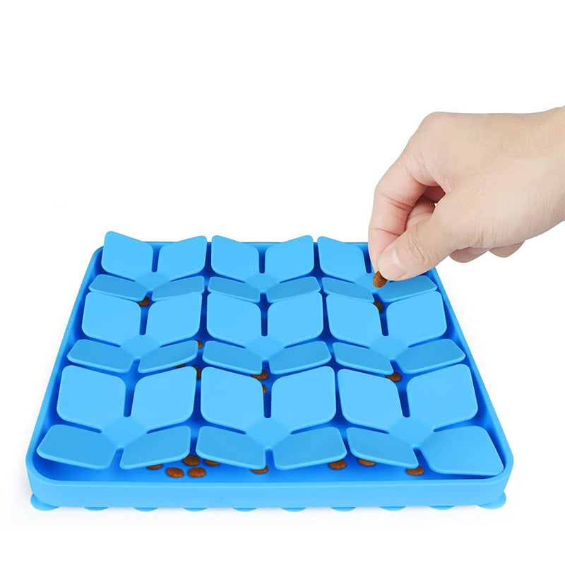 Dog Cat Slow Food Bowl Pet Dog Feeding Bowl Silicone Dog Feeding Licking Mat Dog Healthy Slow Food Feeder Bowl Mat