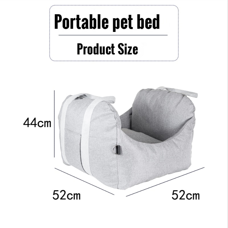 Portable Car Dog Bed Removable Dog Car Seat