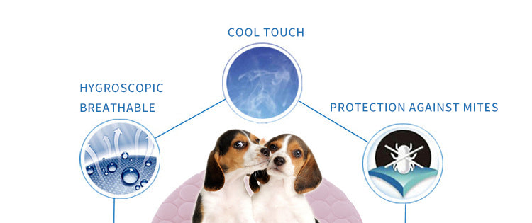 Pet Dog Cooling Mat Summer Keep Cool Ice Silk Mattress
