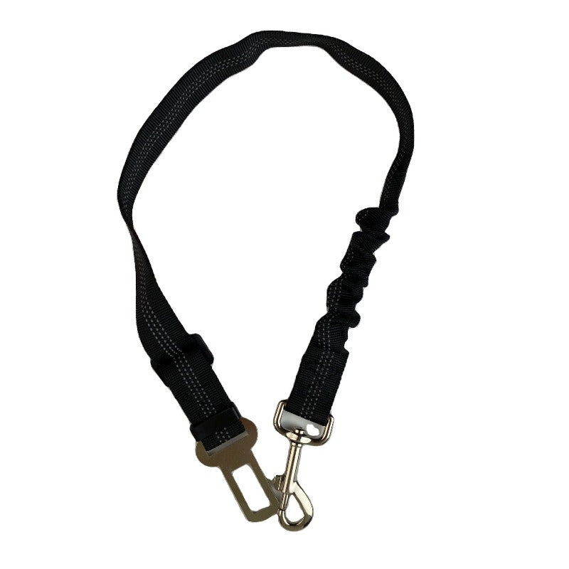 Dog Safety Belt for Car, Pack of Dog Safety Belts, Adjustable Elastic Shock Absorption with Reflective Strips, Suitable for All Dog Breeds and Car Types