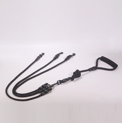 Pet Dog Leash Nylon Rope Double Dual Two Heads