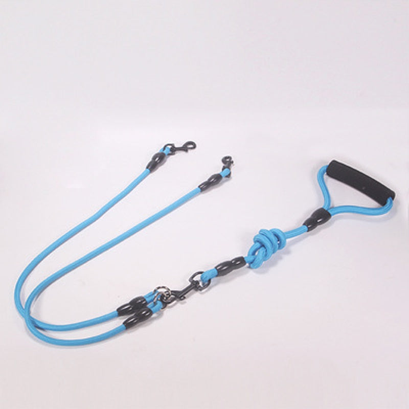 Pet Dog Leash Nylon Rope Double Dual Two Heads