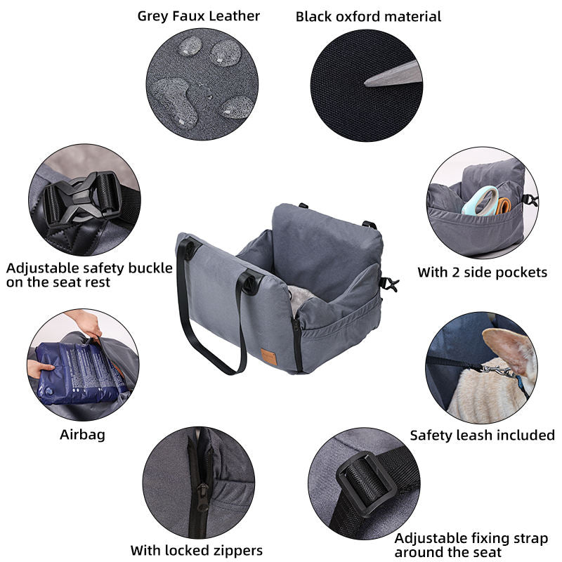 Portable Pet Dog Booster Car Seat Bed With Handle For Pet Dog Carriers Travel
