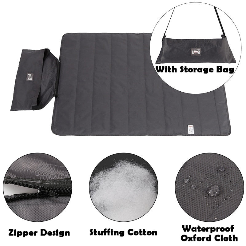 Waterproof Folding Washable Dog Blanket Mat with Strap For Dog Travel Camping