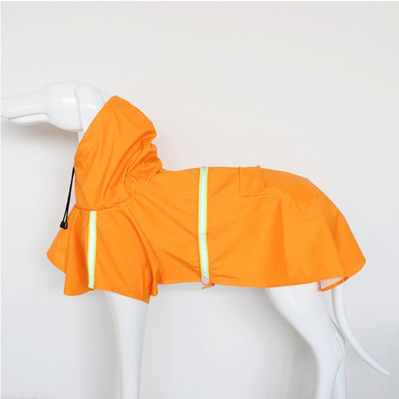 Pets Dog Raincoats Reflective Small Large Dogs Rain Coat Hood Waterproof Jacket Adjustable Lightweight Rain Poncho with Strip Reflective Fashion Outdoor Breathable Puppy Clothes