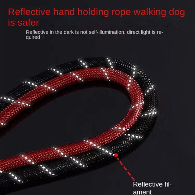 1.5M Nylon Round Reflective Dog Leash