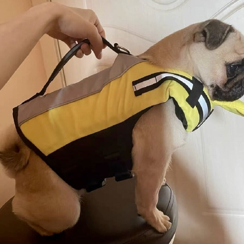 Dog Inflatable Life Jacket Vest, Dog Clothes Foldable and Convenient Safety Swimming Reflective Suit for Small Medium Large Dogs